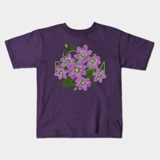 Bloom. Hepatica Flowers Kids T-Shirt